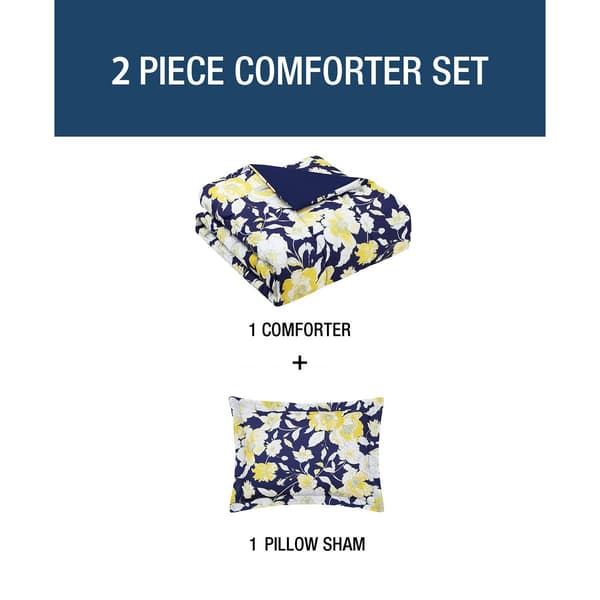 Cedar Court Aster Floral Reversible Comforter Bedding Set