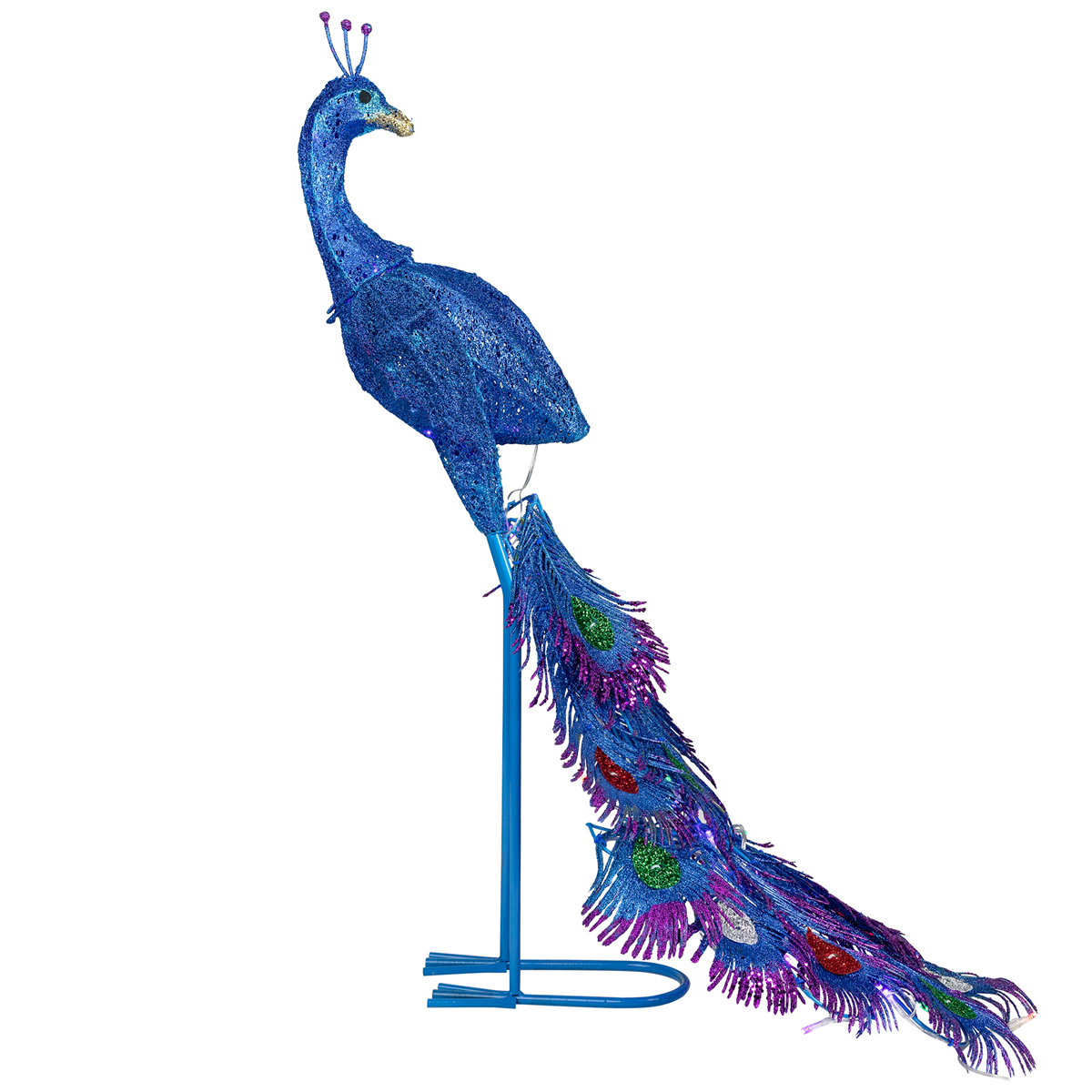 Northlight LED Lighted Glittered Peacock Christmas Yard Decor