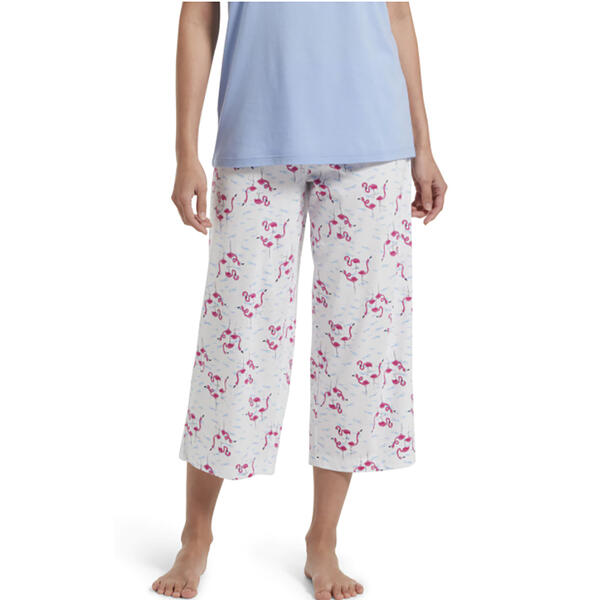 Plus Size HUE(R) Flamingos Print Pajama Capris - image 