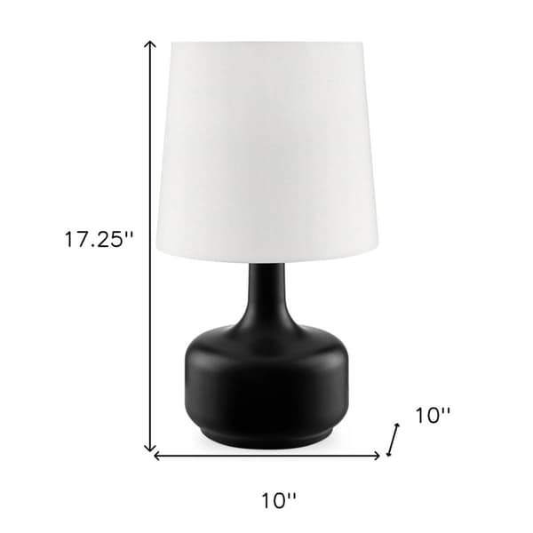 9th & Pike&#174; 17in. White Shade Metal Bedside Table Lamp