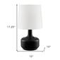 9th & Pike&#174; 17in. White Shade Metal Bedside Table Lamp - image 3
