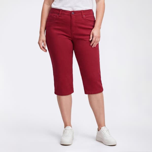 Plus Size Tailormade 5 Pocket 14in. Capris - image 