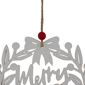 Northlight 8in. White "Merry Christmas" Wreath Cutout Ornament - image 3
