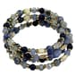 Ashley Cooper&#40;tm&#41; Tonal Blue Beaded Wrap Bracelet w/ Gold Accents - image 1