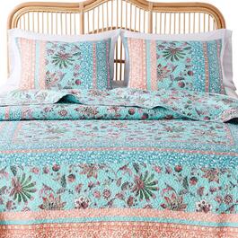 Greenland Home Fashions&#8482; Audrey Tropical Turquoise Quilt Set