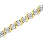 Haus of Brilliance 14kt. Yellow Gold Plated Tennis Bracelet - image 3