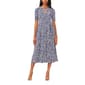 Womens MSK Elbow Sleeve Print ITY Three Ring Midi Dress - image 1