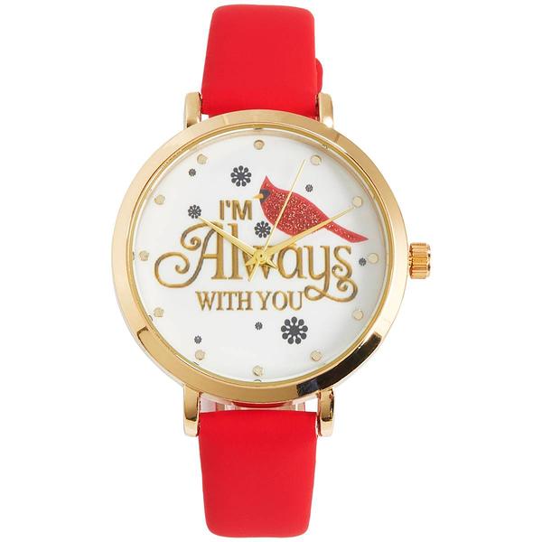 Womens Red Strap Always with You Cardinal Dial Watch - ALB119B - image 