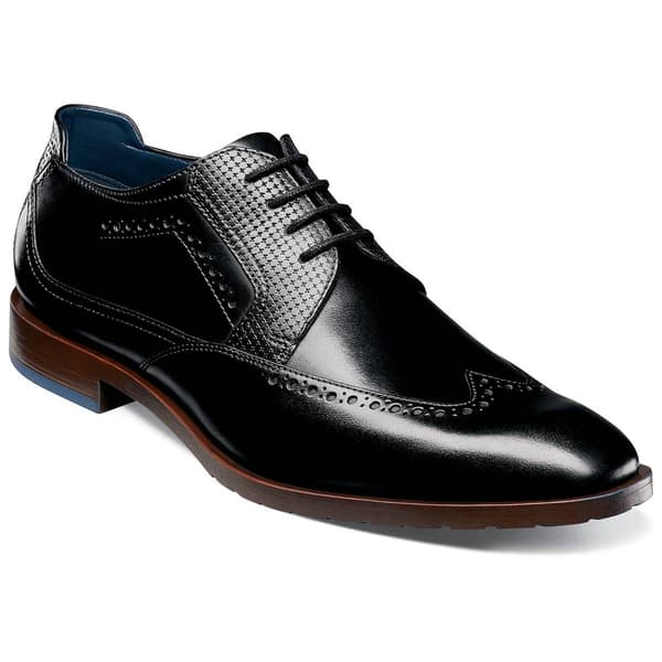Mens Stacy Adams Rooney Black Wingtip Oxfords - image 