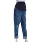 Womens Harper Grey Over The Belly Destructed Cuff Jeans - image 2