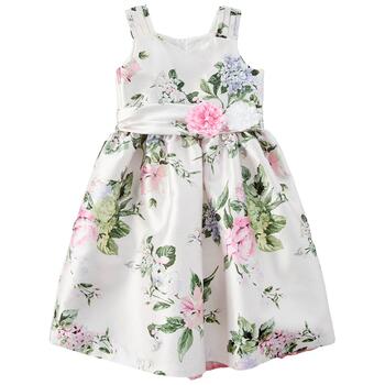 7-16 Bonnie Jean Little Girls Floral Negative Space Dress