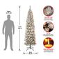 National Tree 7.5ft Acacia Pencil Slim Flocked Christmas Tree - image 4