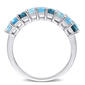 Gemstone Classics&#8482; 2 1/2ctw. Blue Topaz Fashion Eternity Ring - image 4