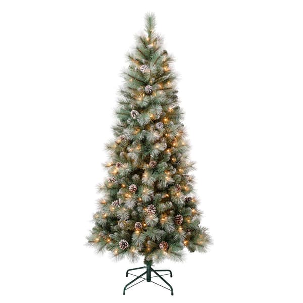 National Tree 6ft. Perry Hard Needle Pre-Lit Christmas Pine Tree