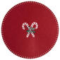 Candy Cane Felt Round Placemat - image 1