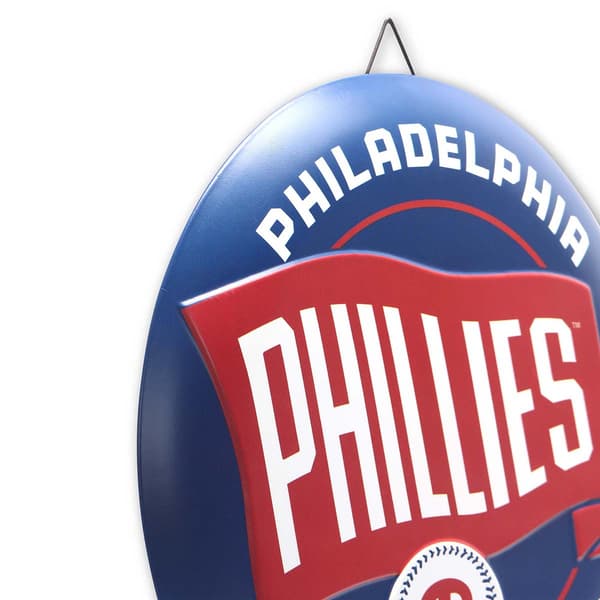 Open Road Phillies Embossed Metal Round Club Sign