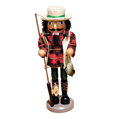 Santa’s Workshop 14in. Bass Fisherman Nutcracker