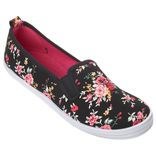 Womens Take A Walk Floral Canvas Flats