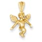 Unisex Gold Classics&#40;tm&#41; 14kt. Diamond-Cut Angel Pendant - image 1