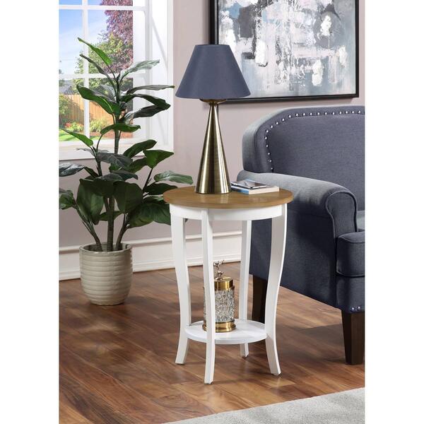 Convenience Concepts American Heritage Two-Tone Round End Table - image 