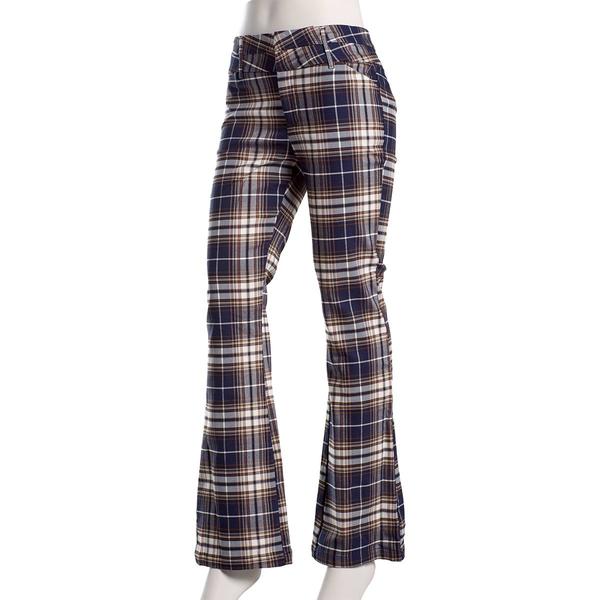 Juniors Zoe & Phoebe Plaid Millennium Flare Pants - image 