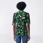 Womens AK Anne Klein Short Tie Sleeve V Neck Leaf Blouse - image 2