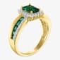 Gemstone Classics™ Lab Created Emerald & Sapphire Channel Ring - image 2