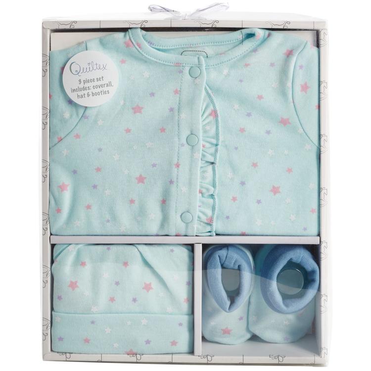 Baby Unisex (NB-6M) Quiltex® Twinkle Lil Star 3pc. Box Set