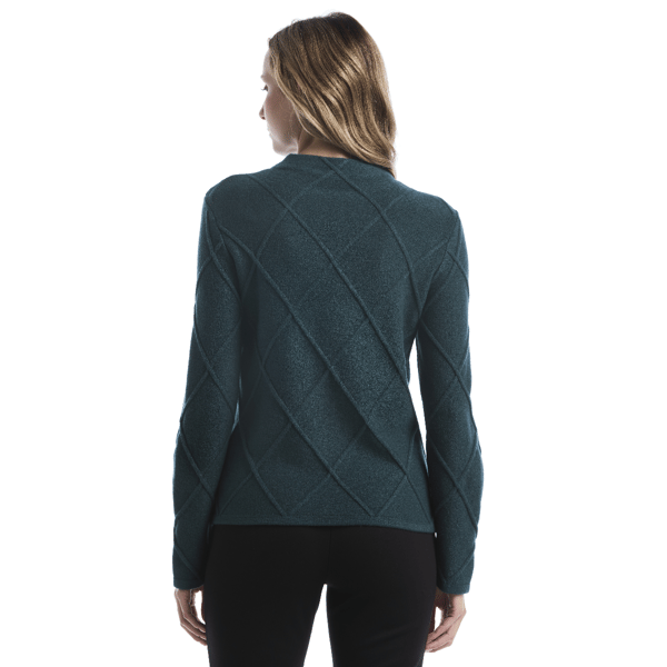 Womens Rafaella® Diamond Stitch Mock Neck Sweater