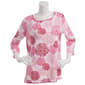 Womens Emily Daniels 3/4 Sleeve Abstract Jacquard Tunic Blouse - image 1