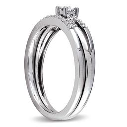 Loveblooms™ Princess & Round Diamond Bridal Ring Set
