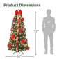 Puleo International 6ft. Pre-Lit Pop-Up Adorned Christmas Tree - image 6