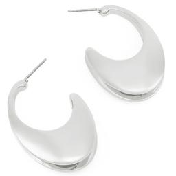 Steve Madden Oval Flat Huggie Earrings
