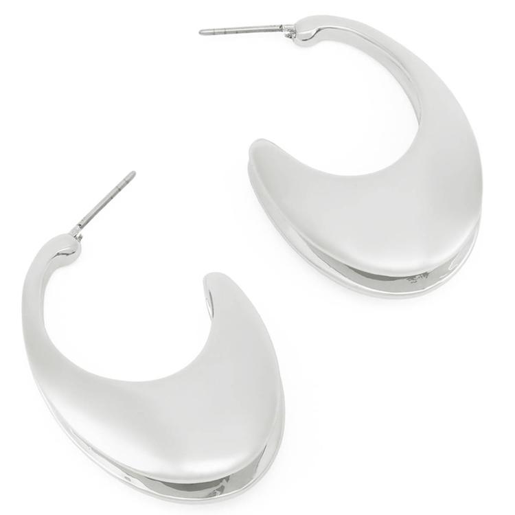 Steve Madden Oval Flat Huggie Earrings