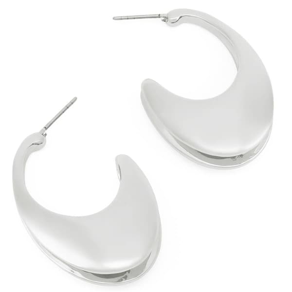 Steve Madden Oval Flat Huggie Earrings