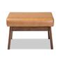 Baxton Studio Bianca Tan Faux Leather Effect Ottoman - image 2