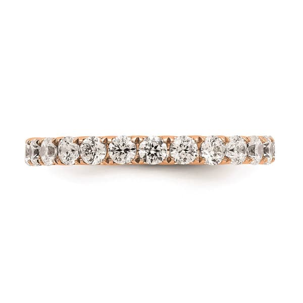 Pure Fire 14kt. Rose Gold Lab Grown Diamond Eternity Wedding Band - image 