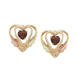 Black Hills Gold 10kt. Double Heart Earrings