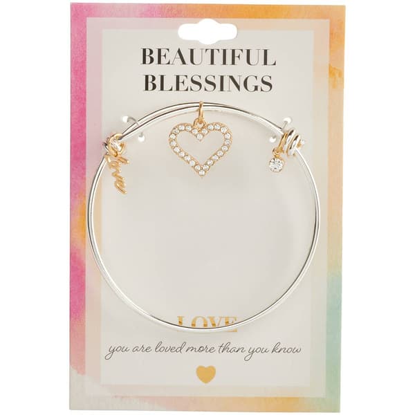 Beautiful Blessings Silver Heart & Love Charm Bracelet - image 