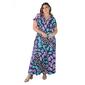 Plus Size 24/7 Comfort Apparel Butterfly Print Empire Waist Dress - image 1