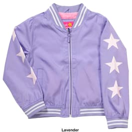 Girls &#40;7-16&#41; Pink Platinum&#174; Varsity Windbreaker w/ Star Sleeves