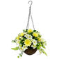 Life-Like Daisy & Petunia in Plastic Hanging Basket - image 1