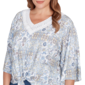 Plus Size Skye''s The Limit Quiet Wave Patchwork Crochet Blouse - image 5