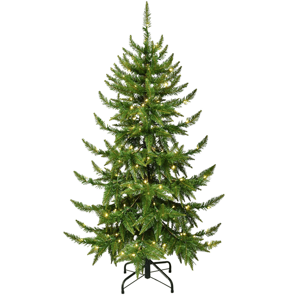 Santa''s Workshop 5ft. Pre-Lit LED Lights Green PVC Tree - image 