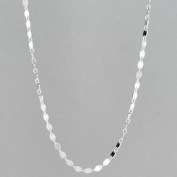 Design Collection Silver Plated Mirror Disc Necklace