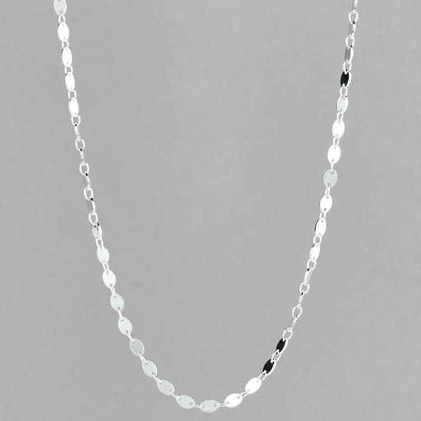 Design Collection Silver Plated Mirror Disc Necklace - image 