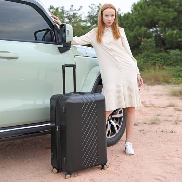 Badgley Mischka Diamond 3pc. Expandable Hardside Luggage Set Boscov's