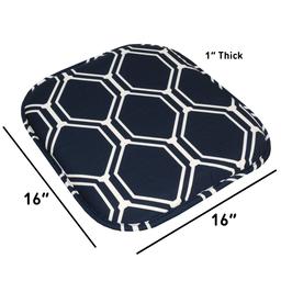 Sweet Home Collection Mirage Hexagonal Memory Foam Chair Pad
