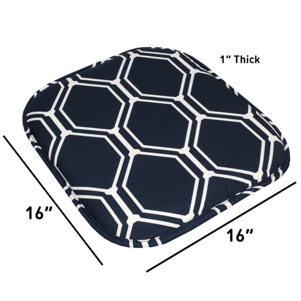 Sweet Home Collection Mirage Hexagonal Memory Foam Chair Pad