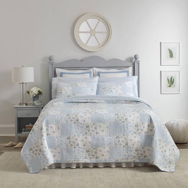 Laura Ashley&#40;R&#41; Kenna 136 Thread Count Reversible Quilt Set - image 